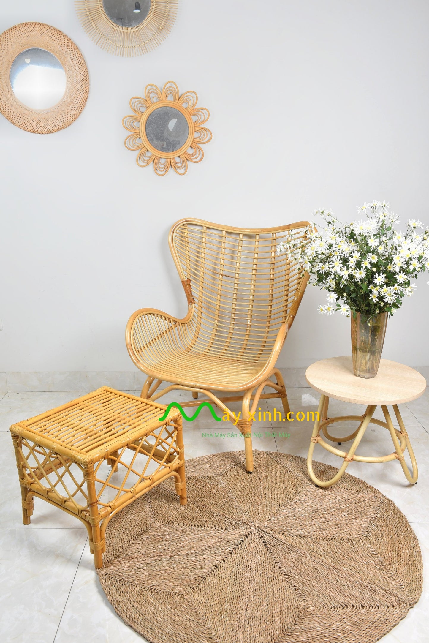 Ghế Mây Đơn Cánh Bướm MXAC48